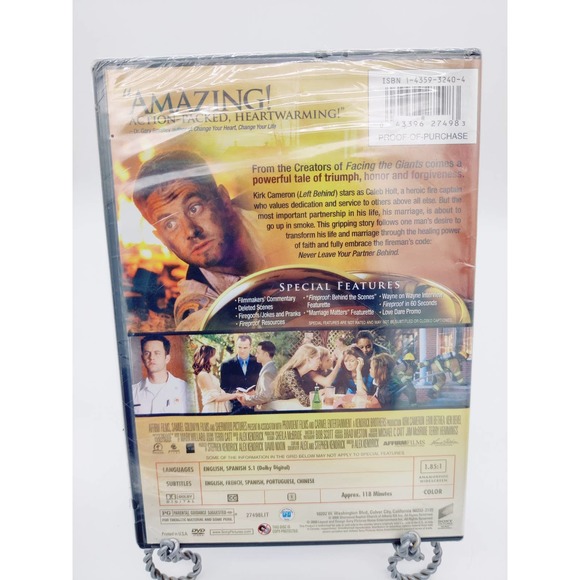 Fireproof DVD Firefighters Movie Religious Kirk Cameron Erin Bethea 2008 Affirm - Picture 2 of 6